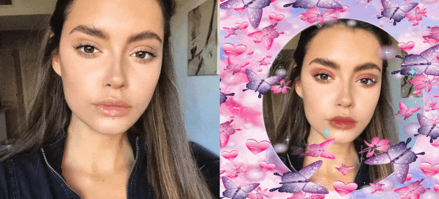 Create Your Magical Photo Surrounded By Beautiful Butterflies And Makeup Filter 🦋
