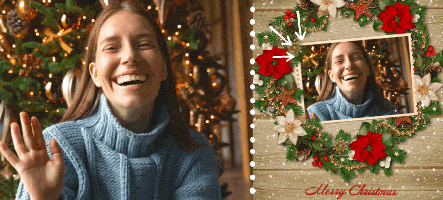 Send Your Friends This Adorable Christmas Card With Your Photo - Free Download