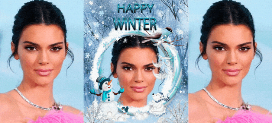 Enjoy This Winter With This Gorgeous Frame Next To A Snowman