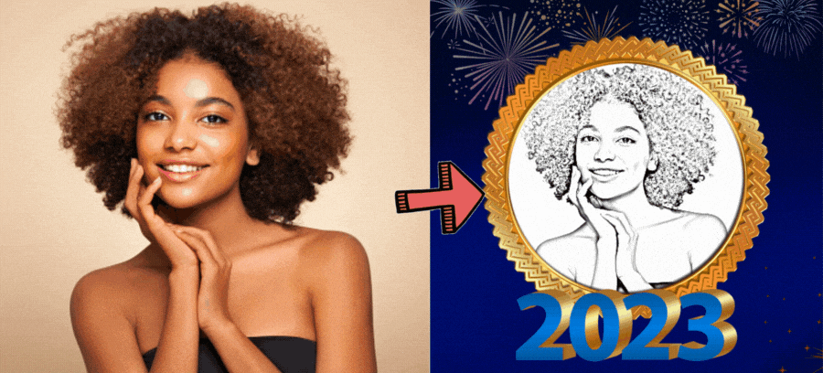 Get Your Pencil Sketch Photo In A Fabulous 2023 Frame &ndash; Free Download