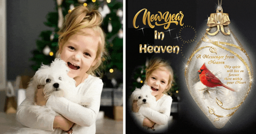 New Year In Heaven: Click To Create Your Photo!