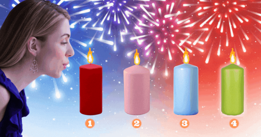 Each Candle Hides A Message For Your New Year! Blow Out One To Receive!