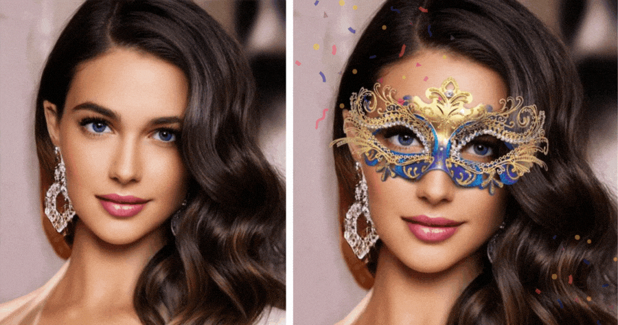 🎉 Adicione Uma M&aacute;scara De Carnaval &agrave; Sua Foto!