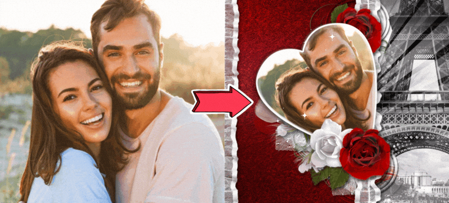 Celebrate Valentine&rsquo;s Day In This Romantic Frame Next To Eiffel Tower