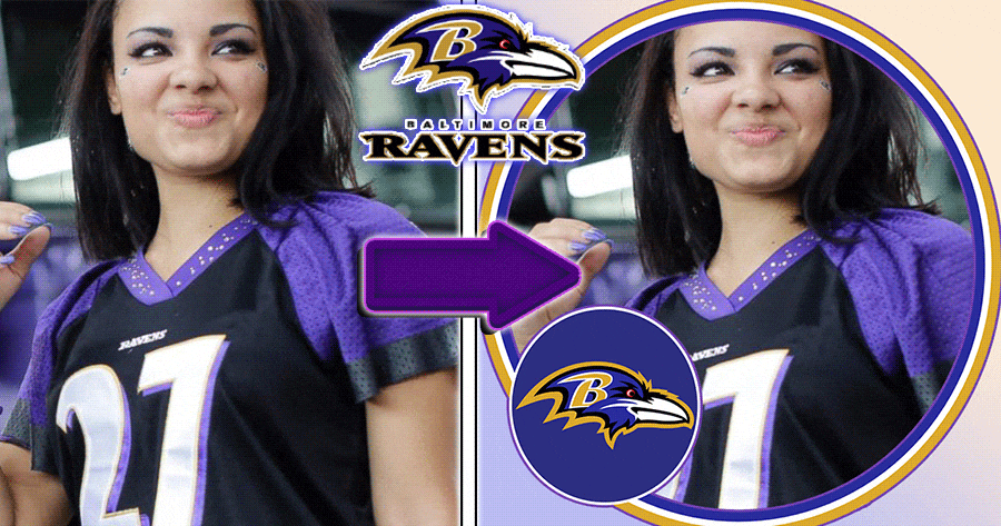 Show The Support For Baltimore Ravens| NFL Profile Frame