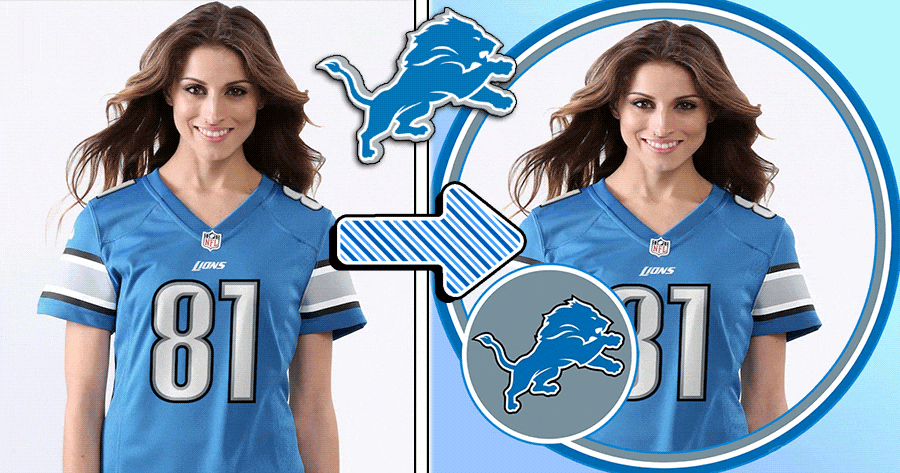 Show The Support For Detroit Lions | NFL Profile Frame