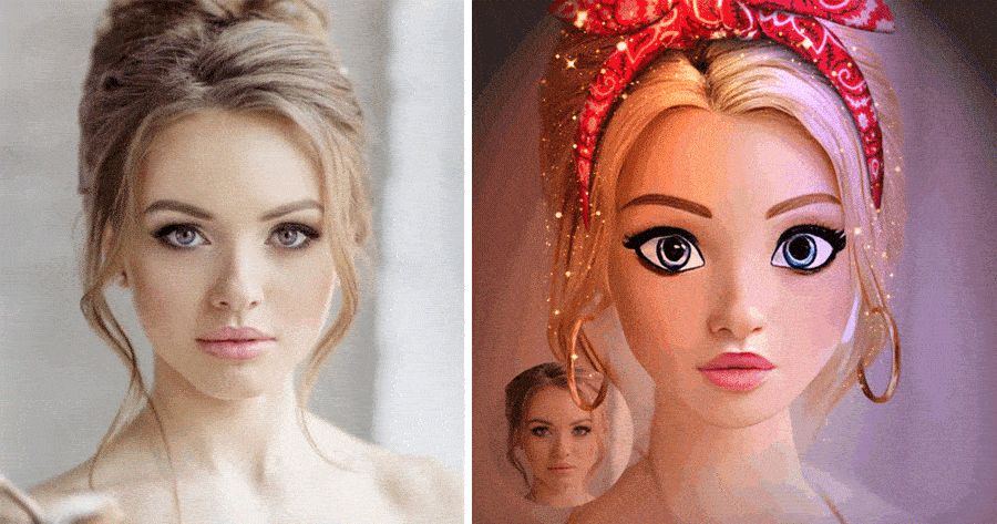 Biến th&agrave;nh C&ocirc;ng Ch&uacute;a Disney với hiệu ứng ảnh hấp dẫn