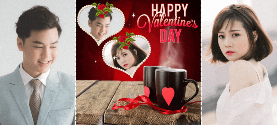 Genie&szlig;e den Valentinstag mit deinem Partner neben diesen sch&ouml;nen Kaffeebechern