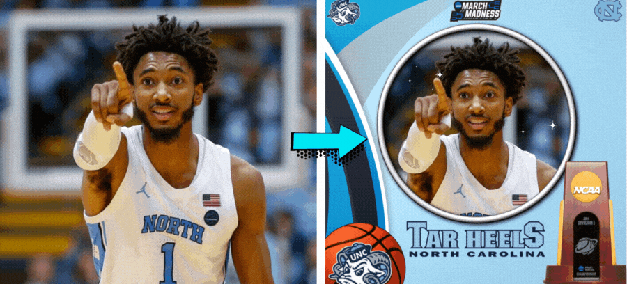 Get Your Avatar Supporting North Carolina Tar Heels In NCAA March Madness 2023
