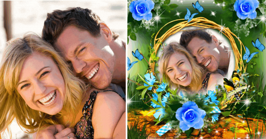 🌻 Renew Your Spirit With A Flower Wreath Photo Frame