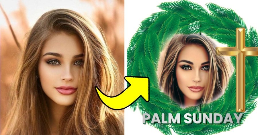 Palm Sunday Frame|Add Your Photo To Show Your Holy Spirit