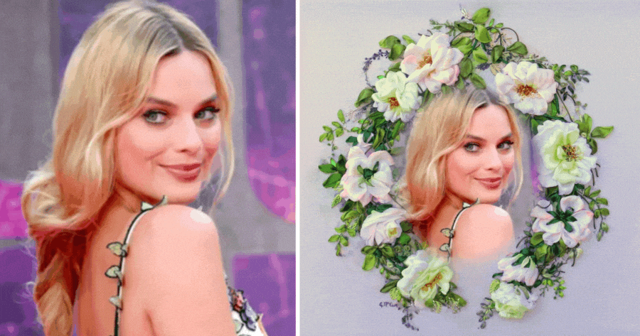 🌼 Cartoon Your Photo With A Beautiful Flower Wreath!