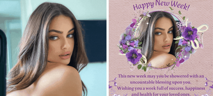 Say Everyone Happy New Week With Your Photo And A Greeting!