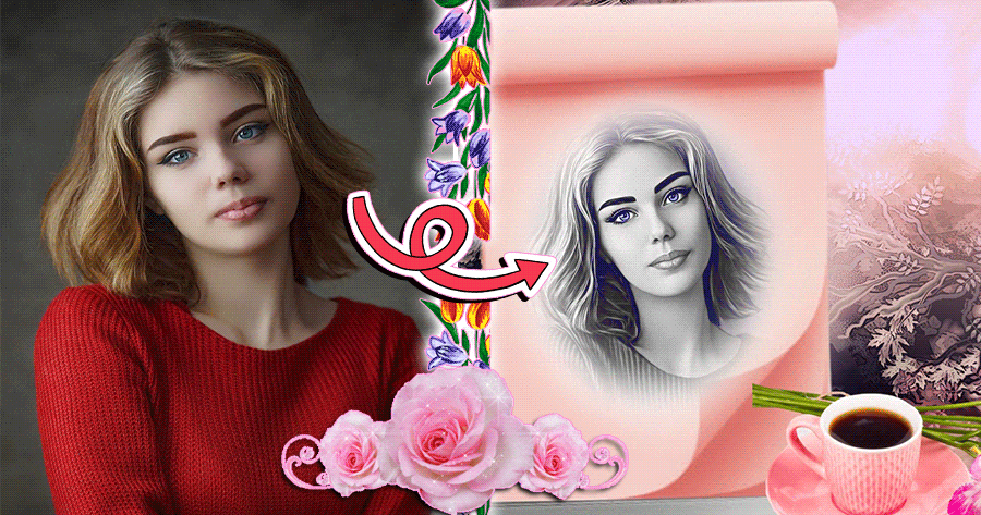 The Pink Scroll Of Spring Is Here | Add Your Photo Now! 🌸📜