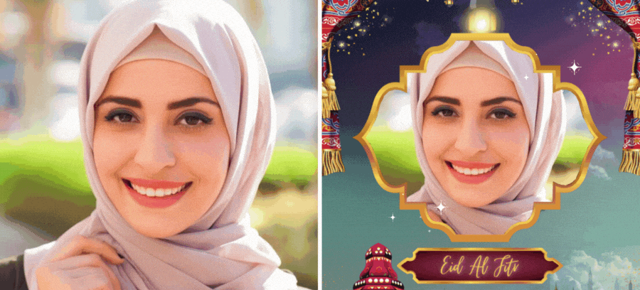 Make Your Eid Al-Fitr Photo In This Beautiful Frame