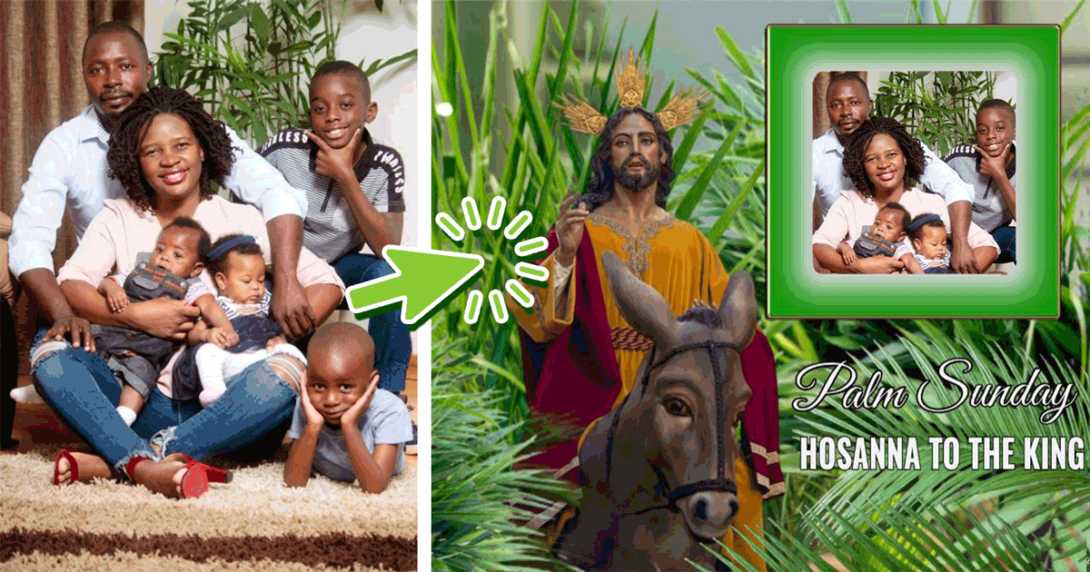Welcome Palm Sunday, Come And Make Your Greeting Card For Free!🌴🙏