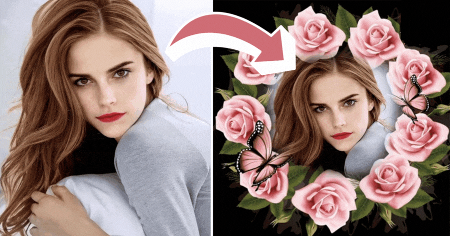 🌷 Crie Sua Foto De Perfil Com Rosa Rosa!