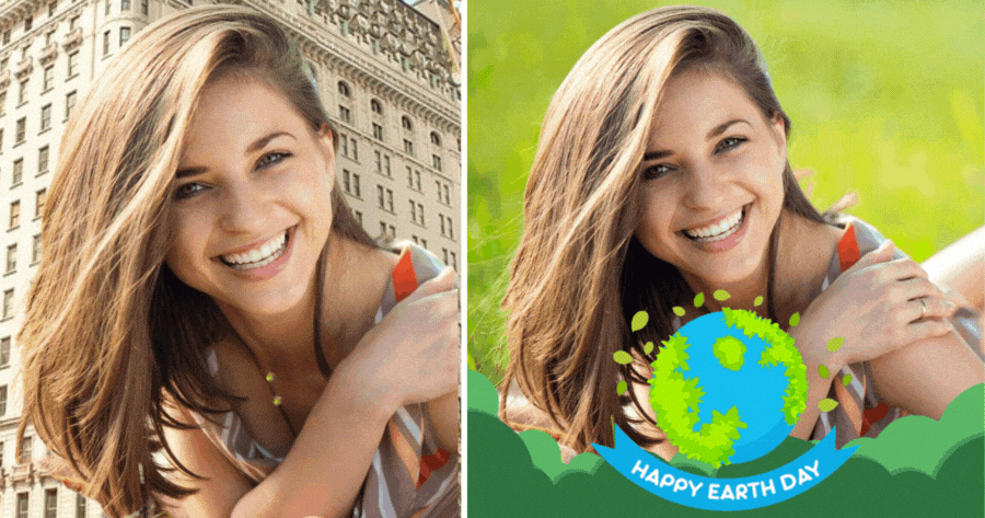 🌍 C&eacute;l&eacute;brez le Jour de la Terre | Personnalisez votre photo avec une touche de vert !