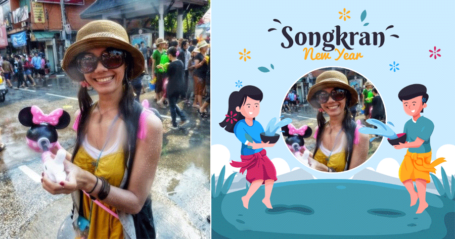 Khung ảnh  lễ hội Songkran