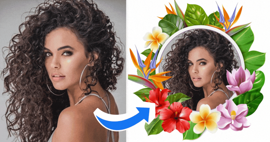 ⛱️ Make Your Summer Tropical Wreath Avatar Here