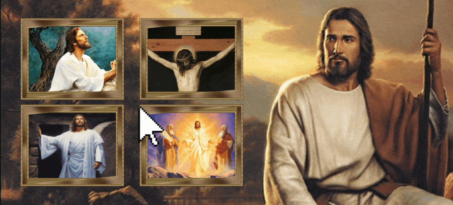 Escolha um desses retratos do Santo Jesus e receba uma mensagem aben&ccedil;oada especial