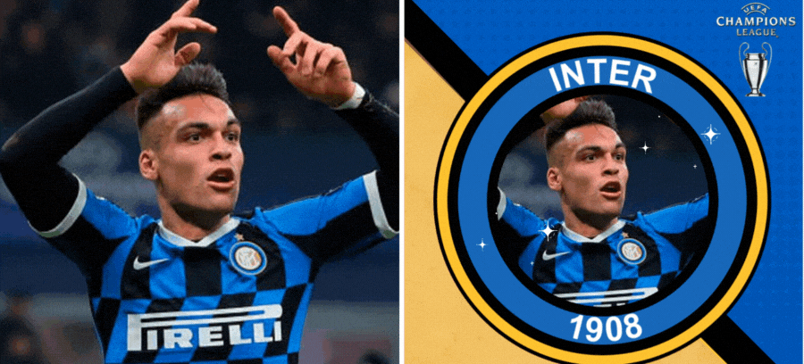 Poder Nerazzurri! Apoie sua equipe com esta moldura de foto do Inter de Mil&atilde;o 🏆