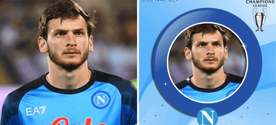 Apoie sua equipe com orgulho com esta moldura de foto do SSC Napoli 🏆