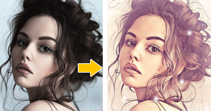 With Just One Click, Watch Your Selfie Transform Into A Beautiful Pencil Portrait!  🤗