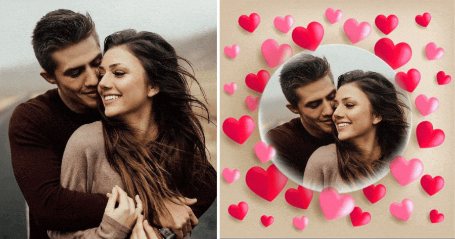 💕 Foto do Perfil: Fa&ccedil;a Seu Avatar De Casal Com a Moldura De Nossos Cora&ccedil;&otilde;es