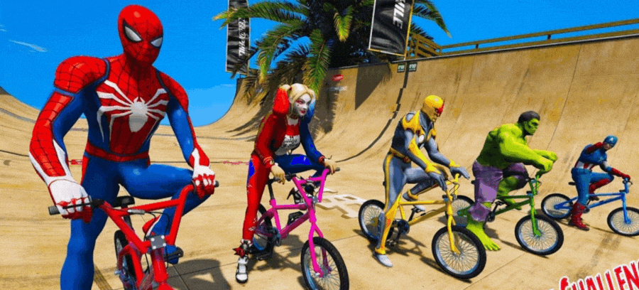 GTA V Mod | Which Version Of Spiderman You&rsquo;d Be In The Spiderman Cycle Race?