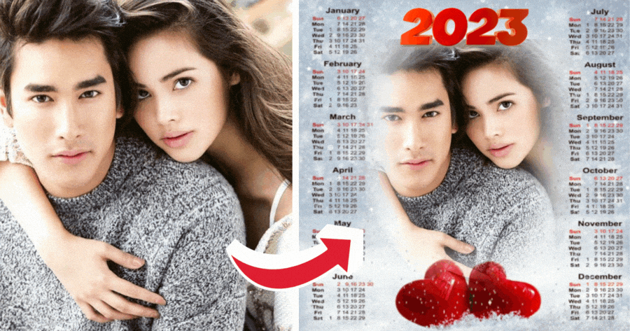 📆 เพิ่มรูปภาพของคุณในปฏิทินให้โชคแห่งปี 2023 ฟรี