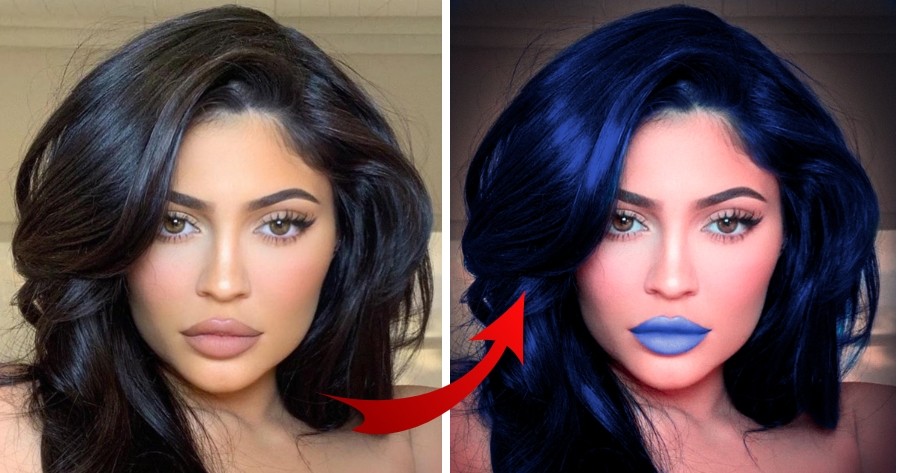 Go For A Change Of Look! Turn Your Hair Into Blue! - Free Filter
