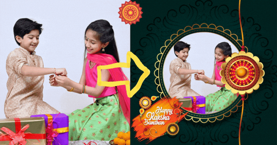 Khung ảnh Raksha Bandhan cho anh chị em