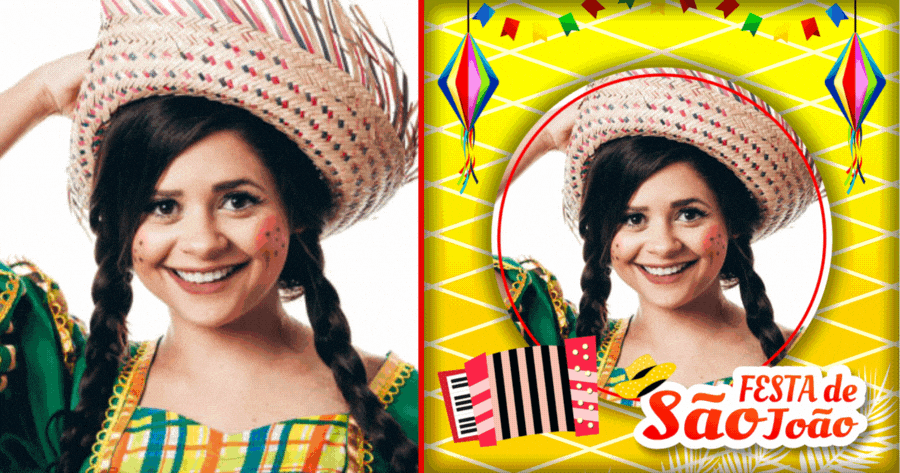 🎉 Celebre a Festa Junina Com Estilo Com a Nossa Moldura de Foto Comemorativa