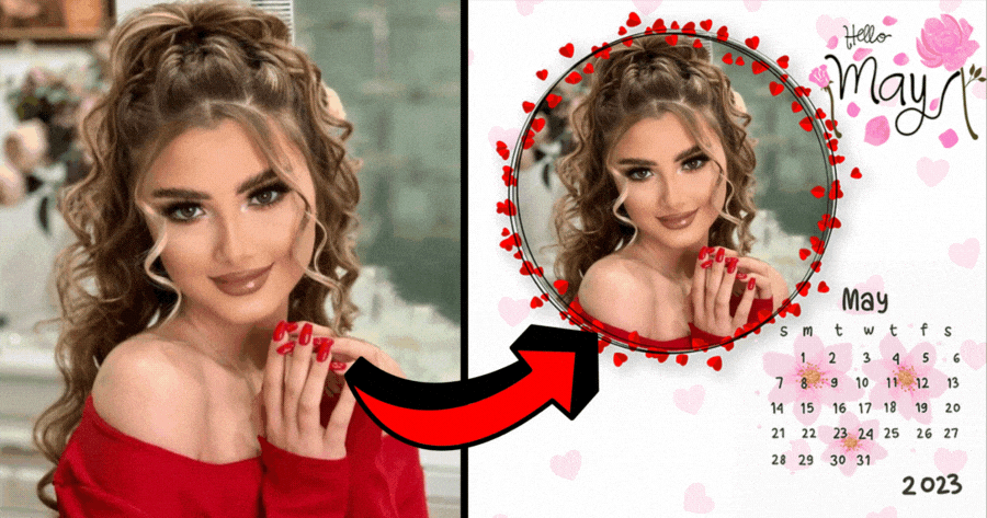 🌸 Accueillez le mois de mai gr&acirc;ce &agrave; notre superbe cadre photo en forme de calendrier !