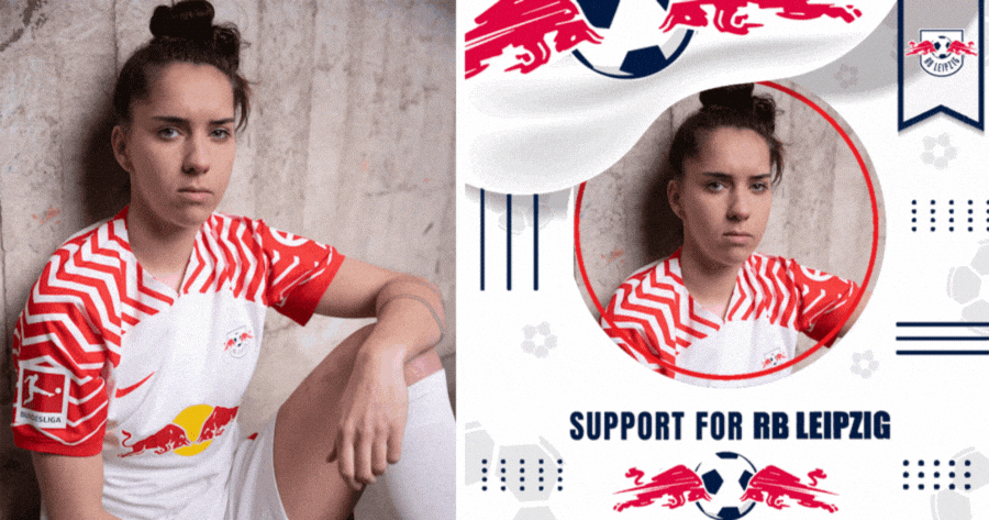 Cổ vũ RB Leipzig với khung ảnh n&agrave;y