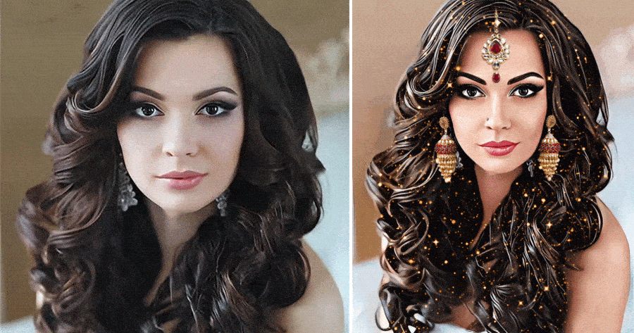 Trang điểm phong c&aacute;ch Bollywood