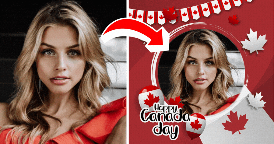 🍁 Show Your Pride In Canada Day Flag Photo Frame!