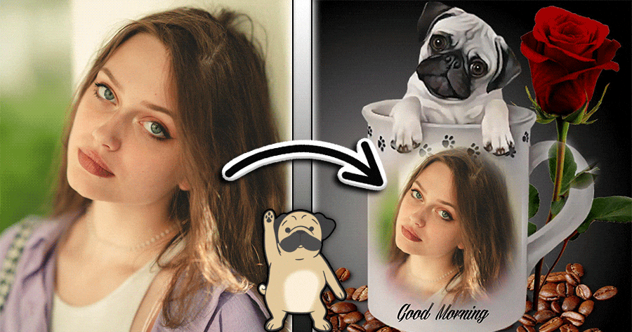 Make Your Photo Into A Cute Dog Cup 🐶