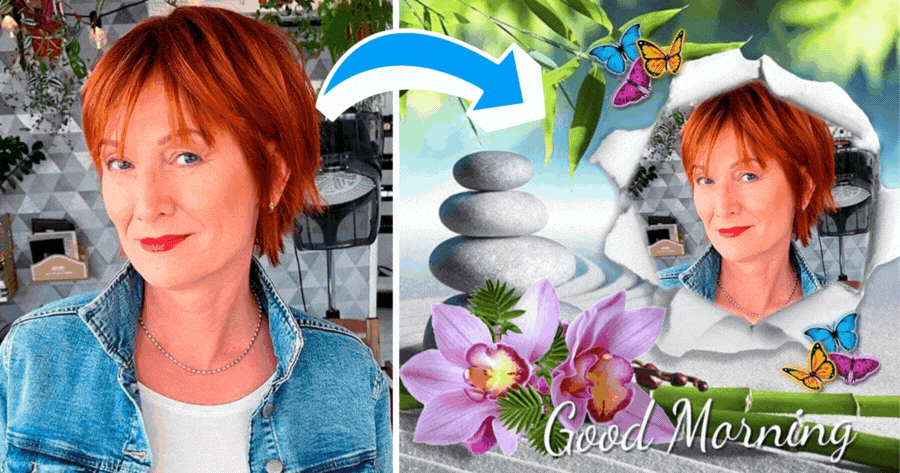 🌄 Good Morning Photo With Beautiful Butterflies! Create Yours