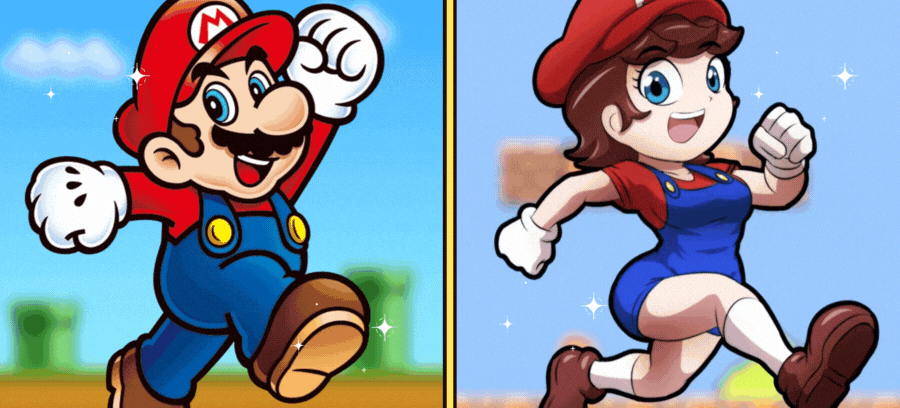 I personaggi di Mario Bros in scambio di genere! Quale saresti?