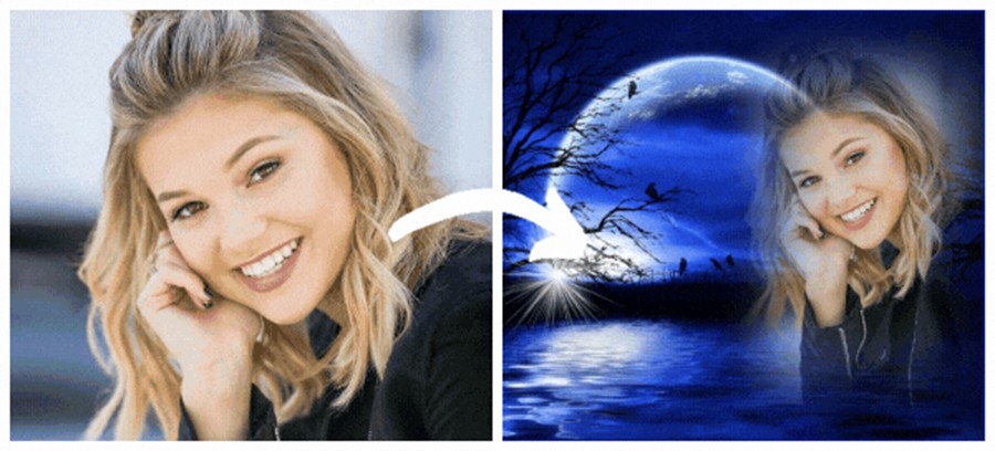 Ammira La Tua Foto Misteriosa Sull'Acqua Nella Notte Illuminata Dalla Luna