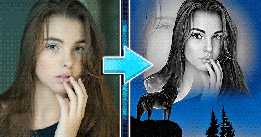 Voeg uw portret toe aan dit coole luchtkader! 🌕