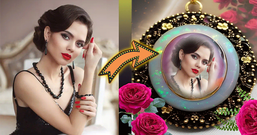 Create Your Own Vintage Style Necklace Photo!