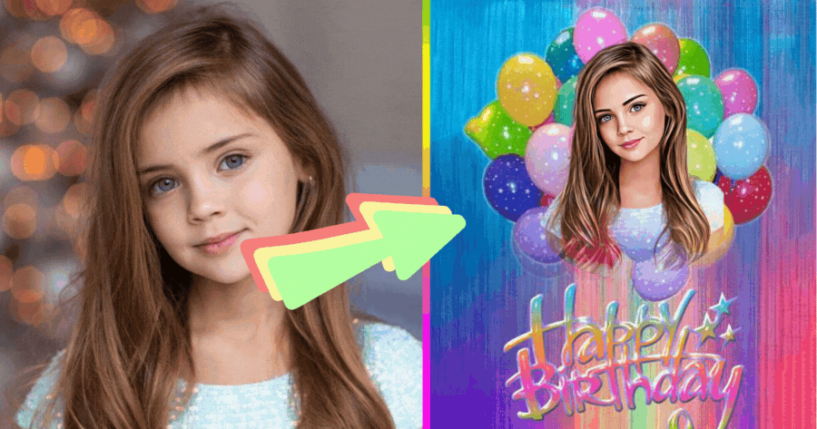 🎈 Tap Here To Create Your Cute Birthday Photo 🥳 Celebrate Now!