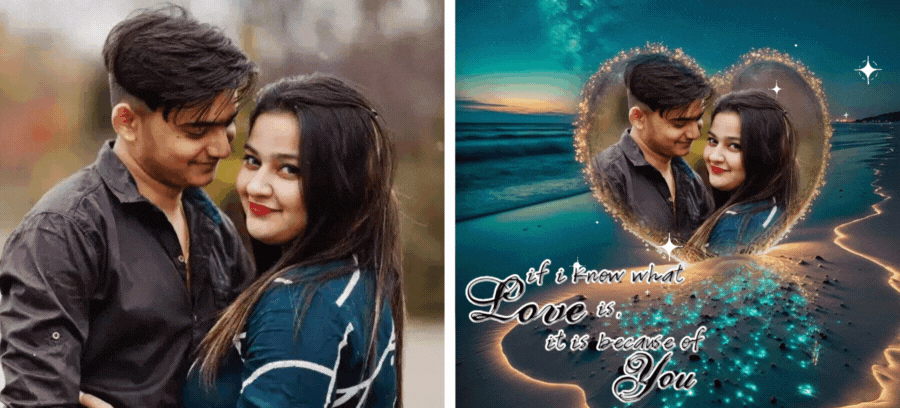 Create Your Couple Photo With A Lovely Quote 💕