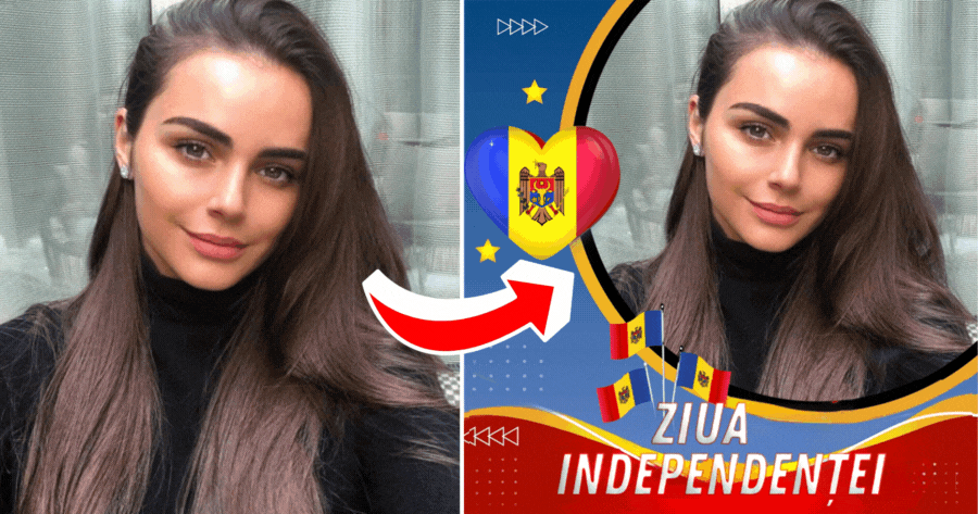 🎉 &Icirc;ncadrați-vă fotografia &icirc;n onoarea Zilei Independenței Moldovei!