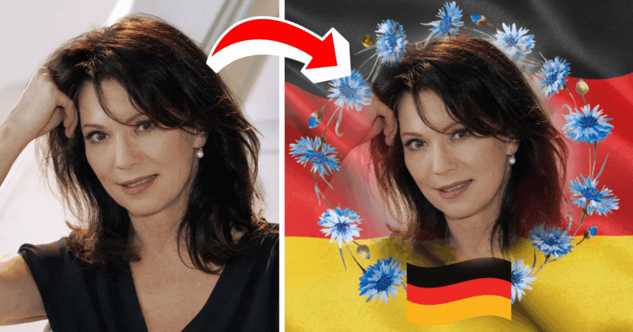 🌺 Deutschland Blumenkranz | F&uuml;gen Sie den Rahmen zu Ihrem Profilbild hinzu