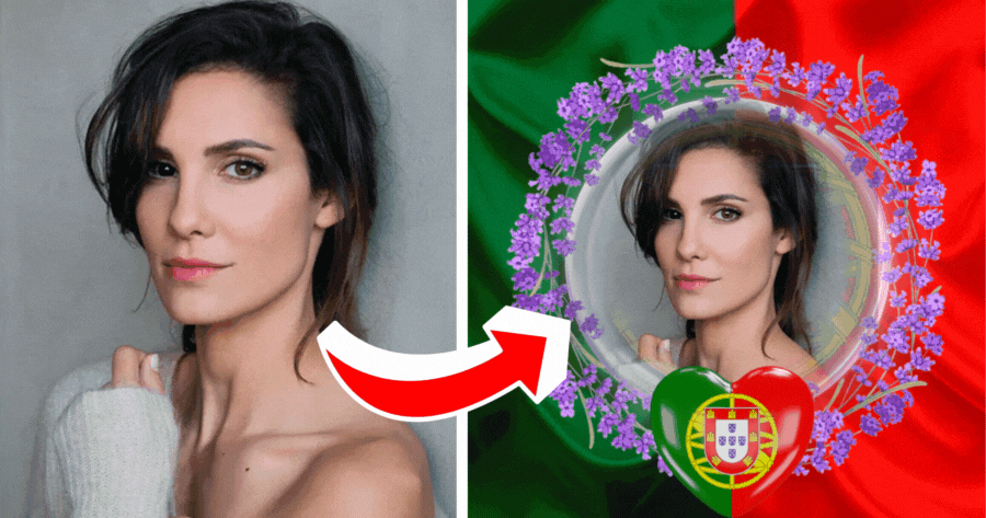 🌺 Coroa de Flores Portuguesa | Adicione o quadro &agrave; sua foto de perfil