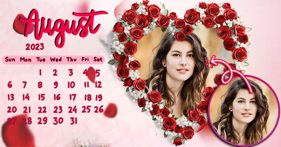 Design Your Own August Photo Calendar With Roses! 🌹